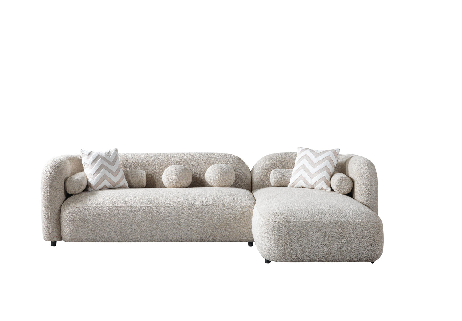 Liva Sand Boucle RAF 110" Sectional [ETA: 3/15] - LIVASAND-RSEC