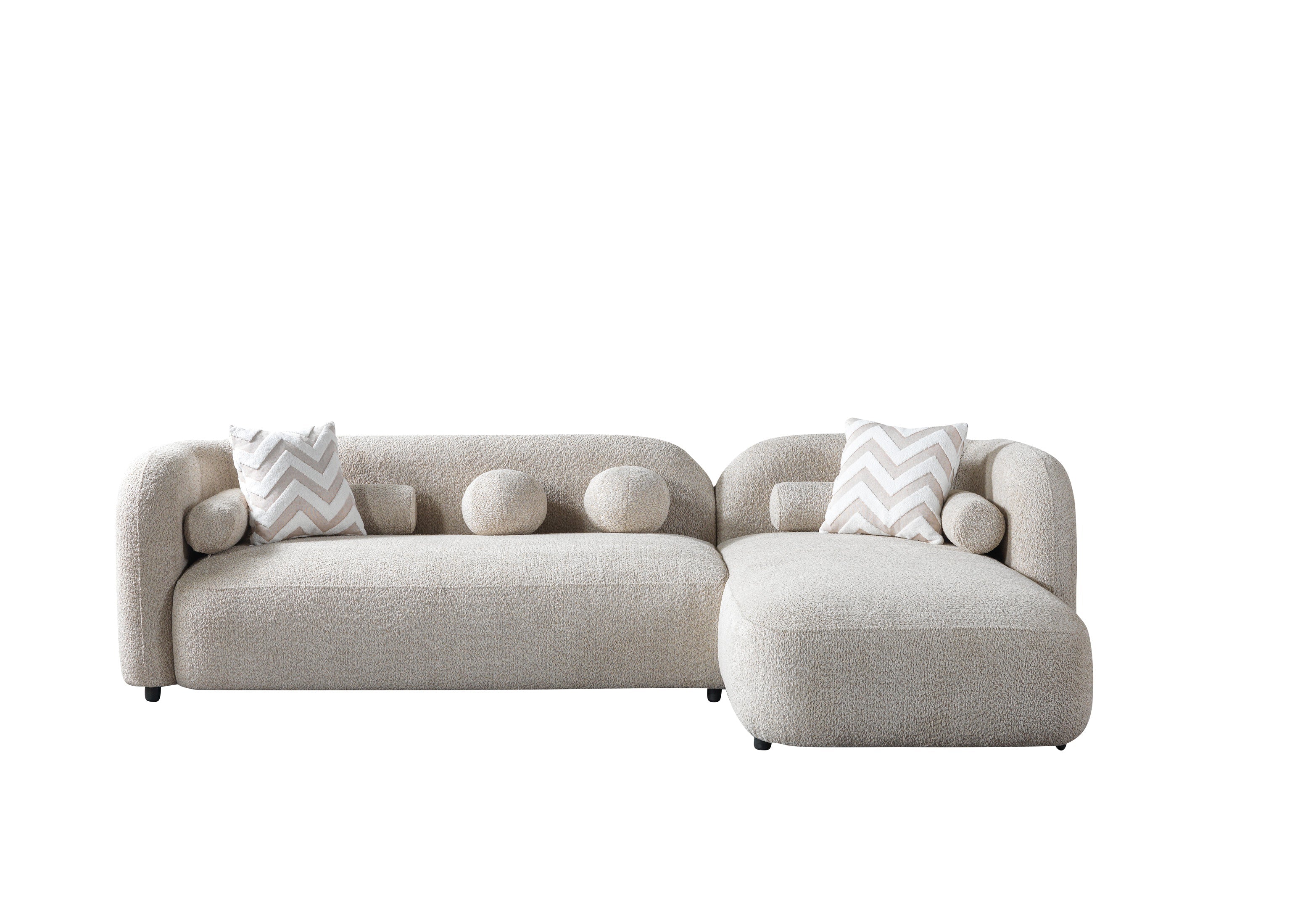 Liva Sand Boucle RAF 110" Sectional [ETA: 3/15] - LIVASAND-RSEC