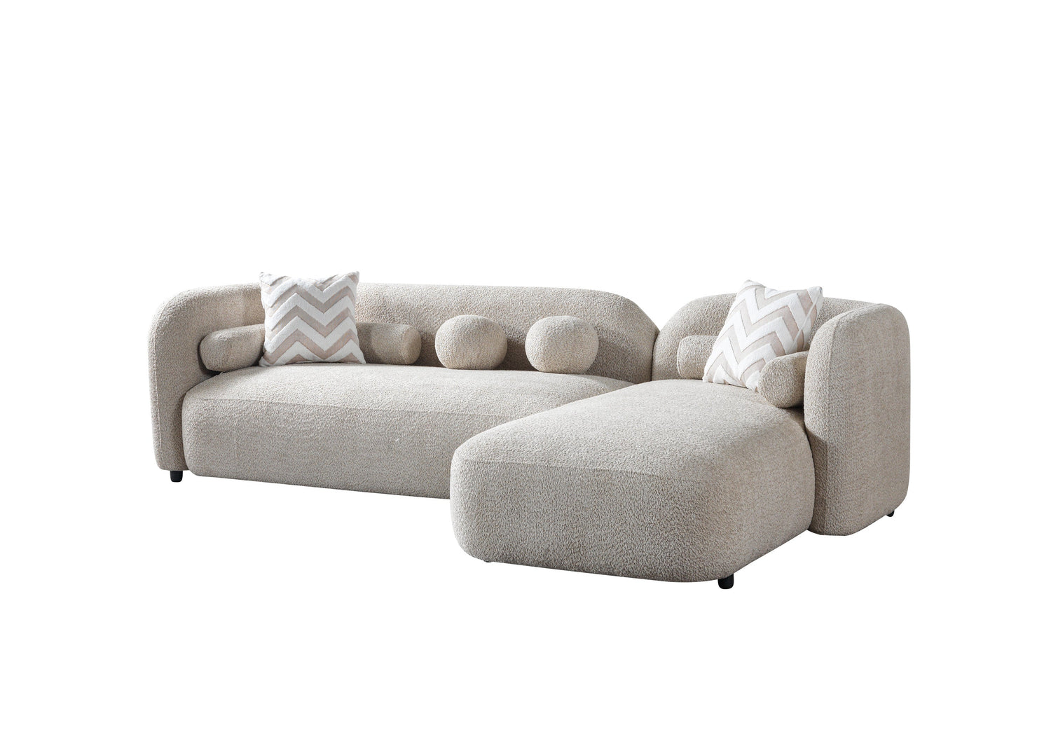 Liva Sand Boucle RAF 110" Sectional [ETA: 3/15] - LIVASAND-RSEC