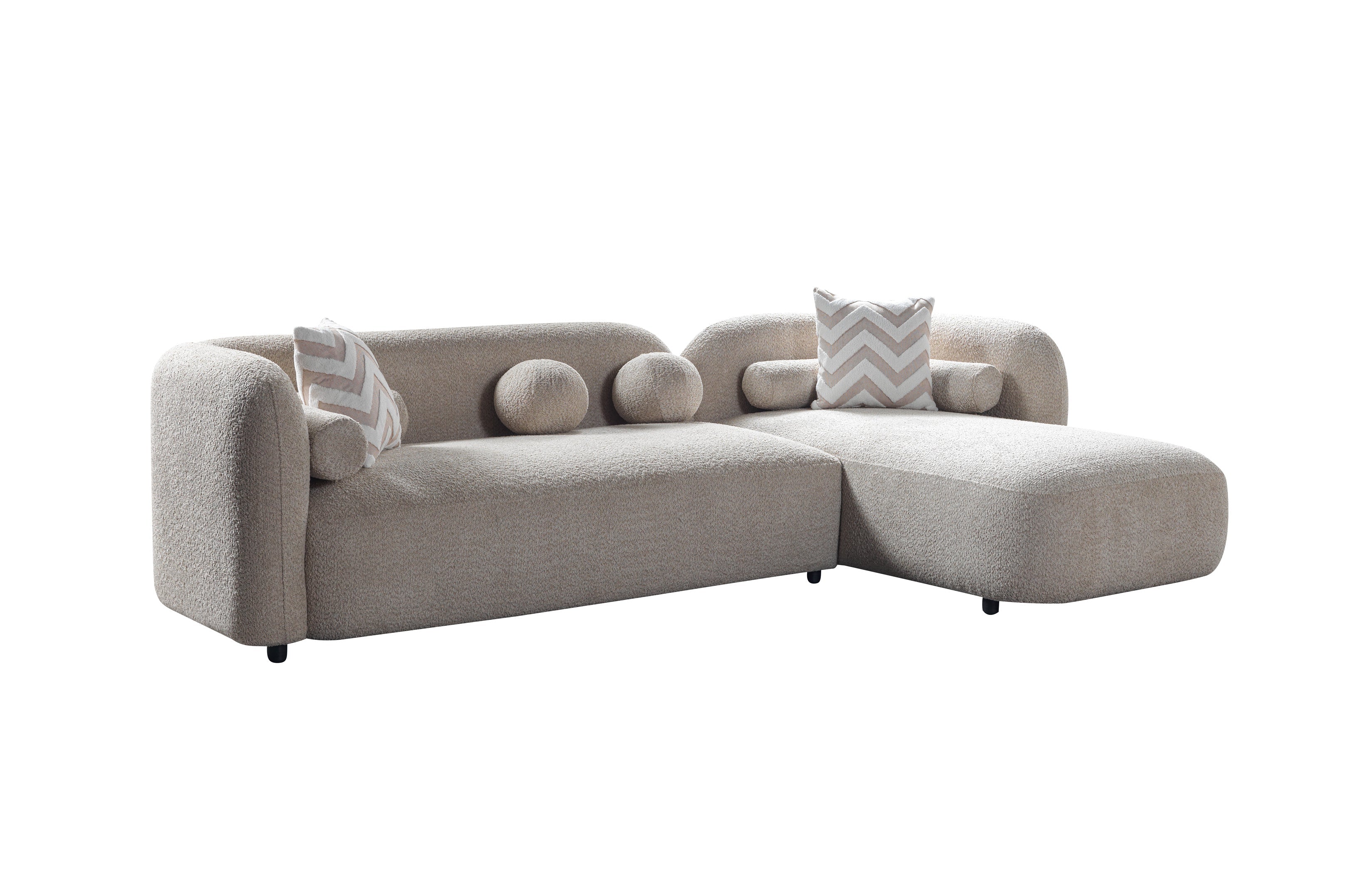 Liva Sand Boucle RAF 110" Sectional [ETA: 3/15] - LIVASAND-RSEC