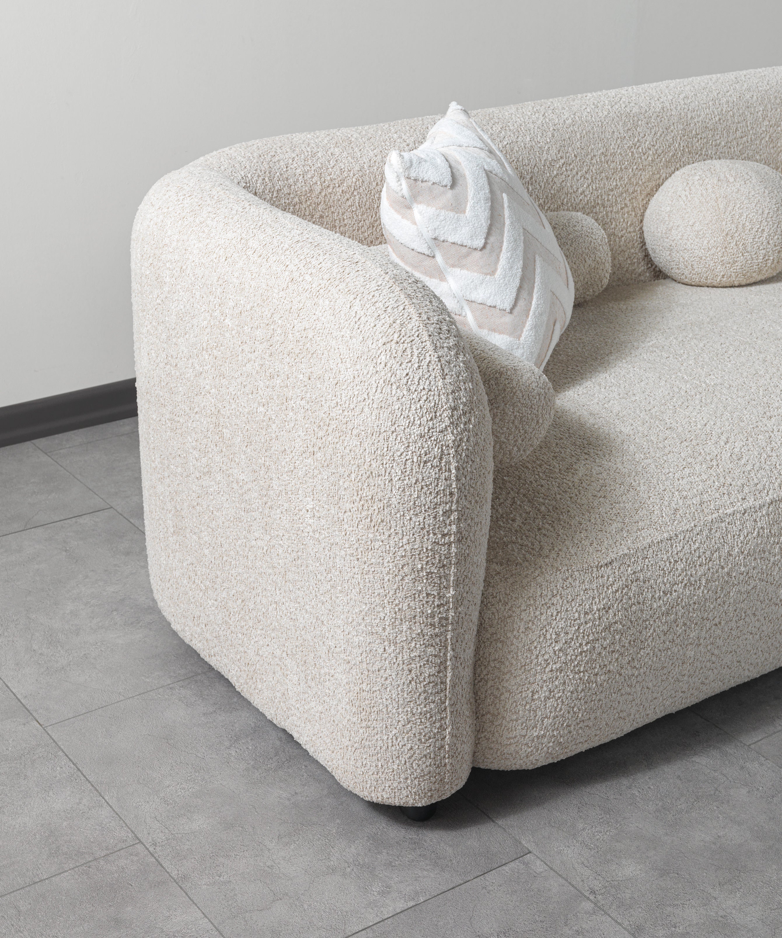 Liva Sand Boucle RAF 110" Sectional [ETA: 3/15] - LIVASAND-RSEC