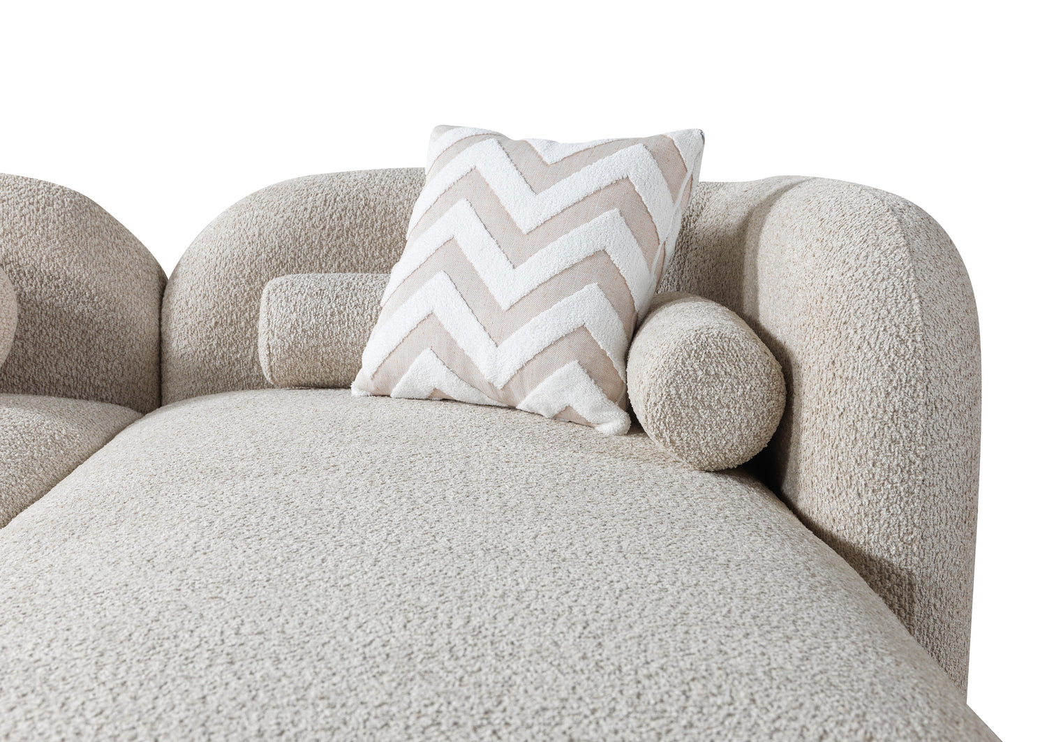 Liva Sand Boucle RAF 110" Sectional [ETA: 3/15] - LIVASAND-RSEC