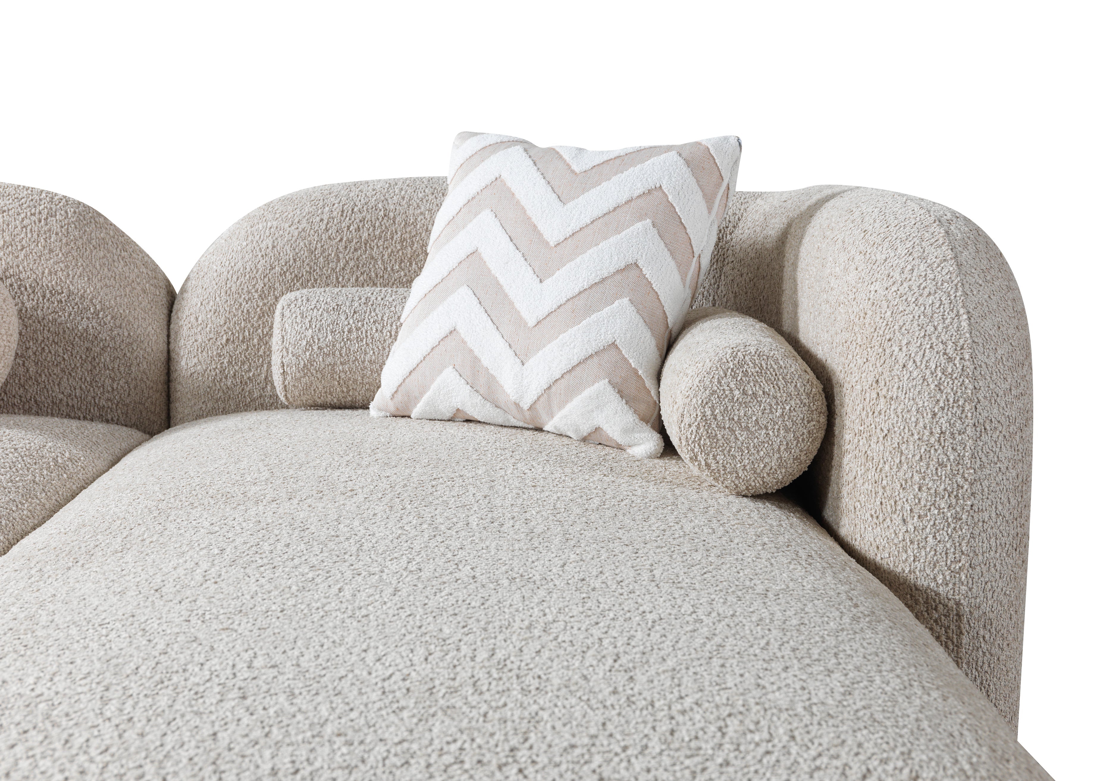 Liva Sand Boucle RAF 110" Sectional [ETA: 3/15] - LIVASAND-RSEC