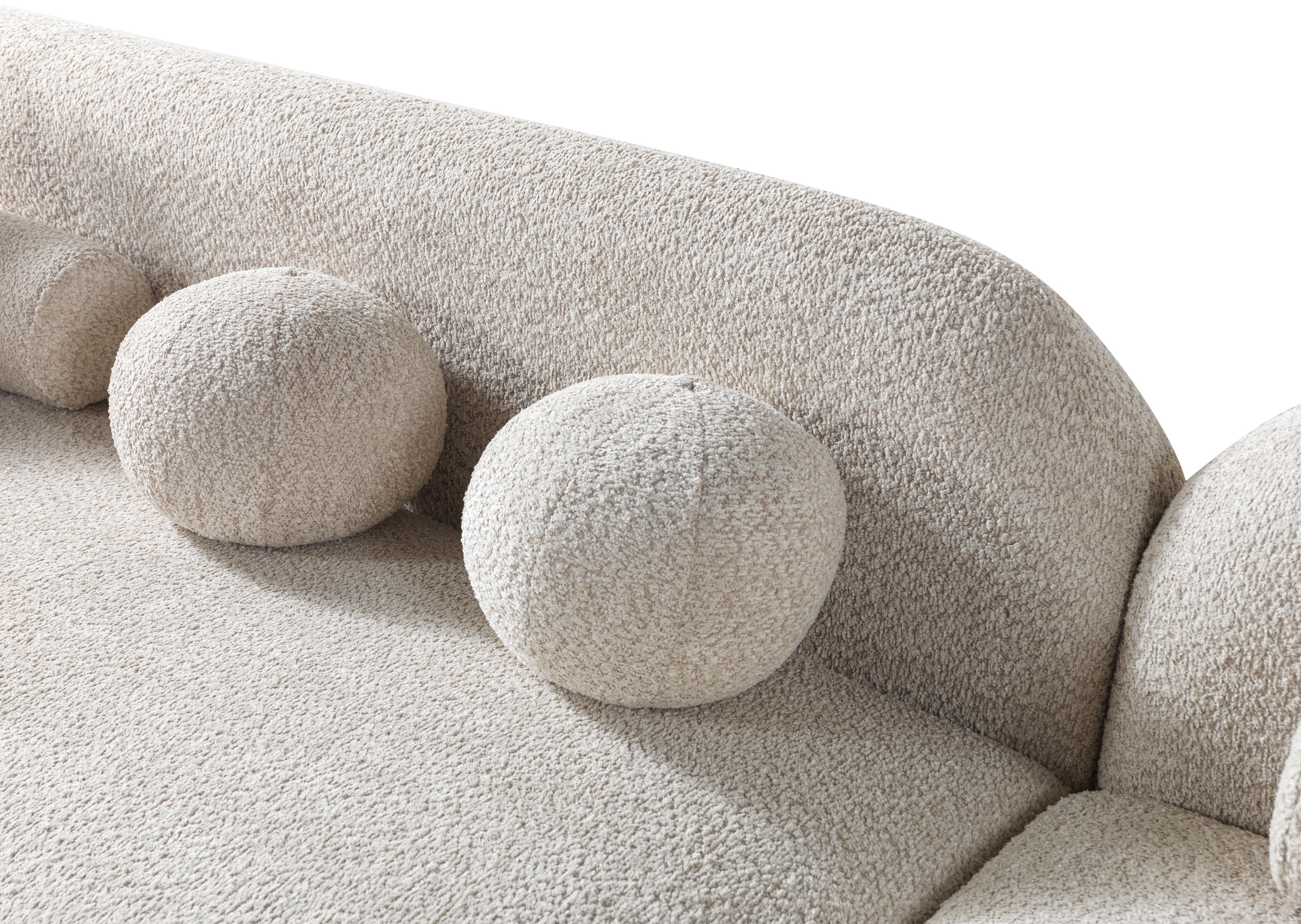 Liva Sand Boucle RAF 110" Sectional [ETA: 3/15] - LIVASAND-RSEC
