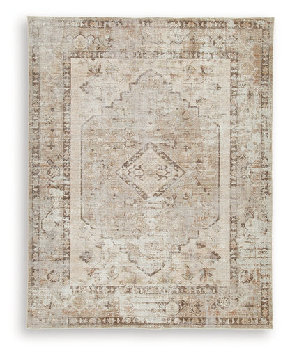 Livdon Brown/Beige/Gray Washable Large Rug - R407911