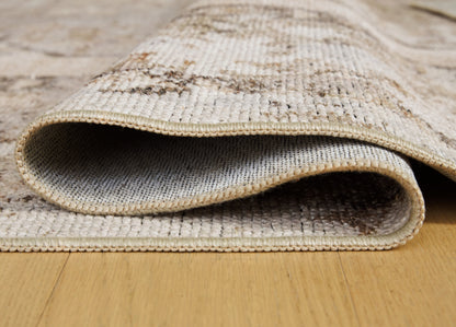 Livdon Brown/Beige/Gray Washable Large Rug - R407911