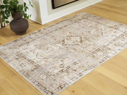 Livdon Brown/Beige/Gray Washable Medium Rug - R407912