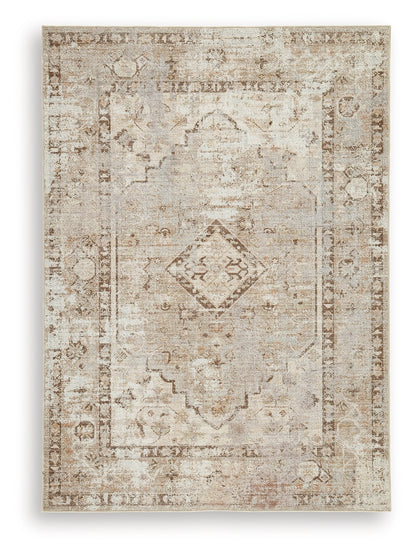 Livdon Brown/Beige/Gray Washable Medium Rug - R407912