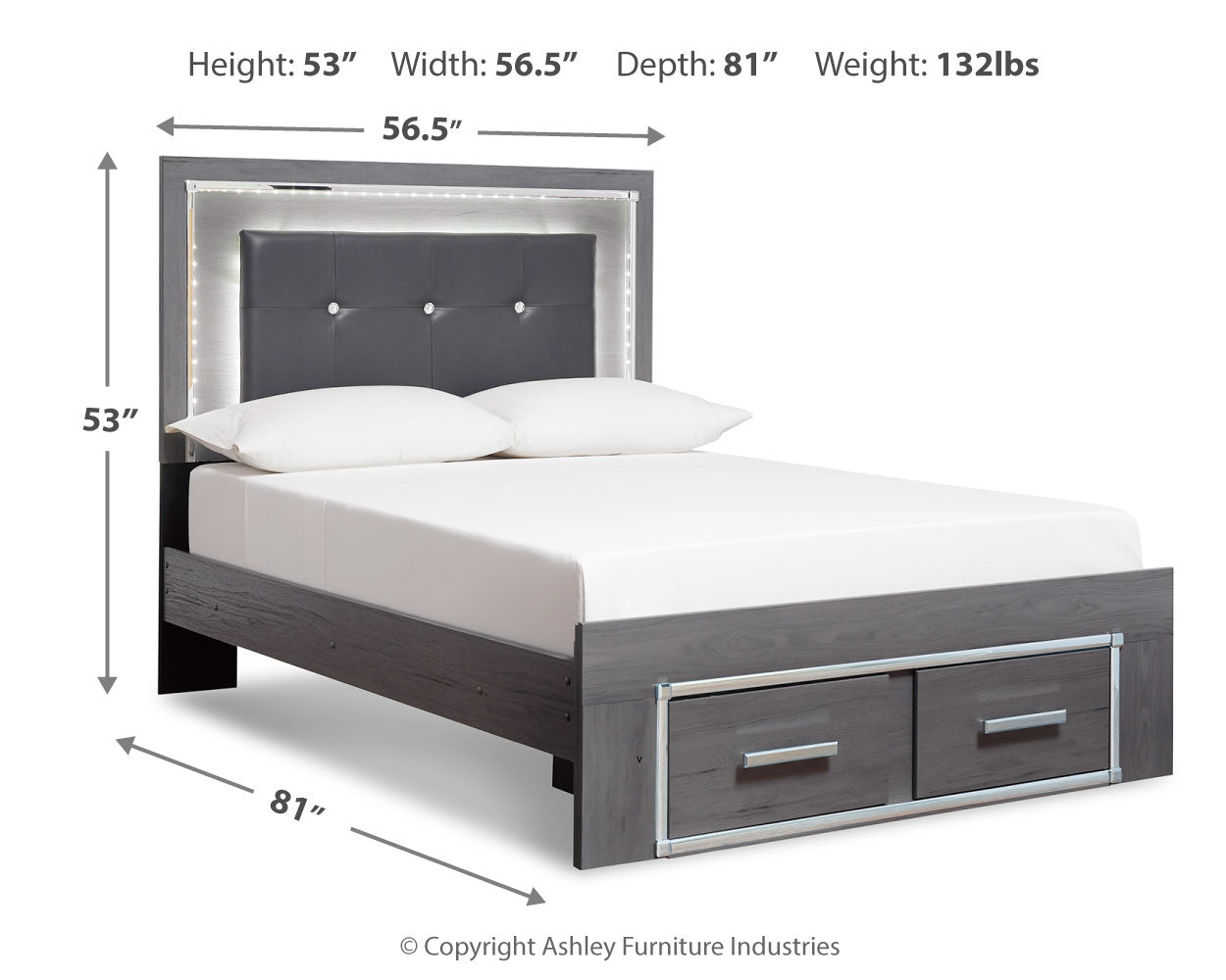 Lodanna Full Upholstered Panel Storage Bed and Chest - B214B62