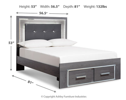 Lodanna Full Upholstered Panel Storage Bed and Chest - B214B62