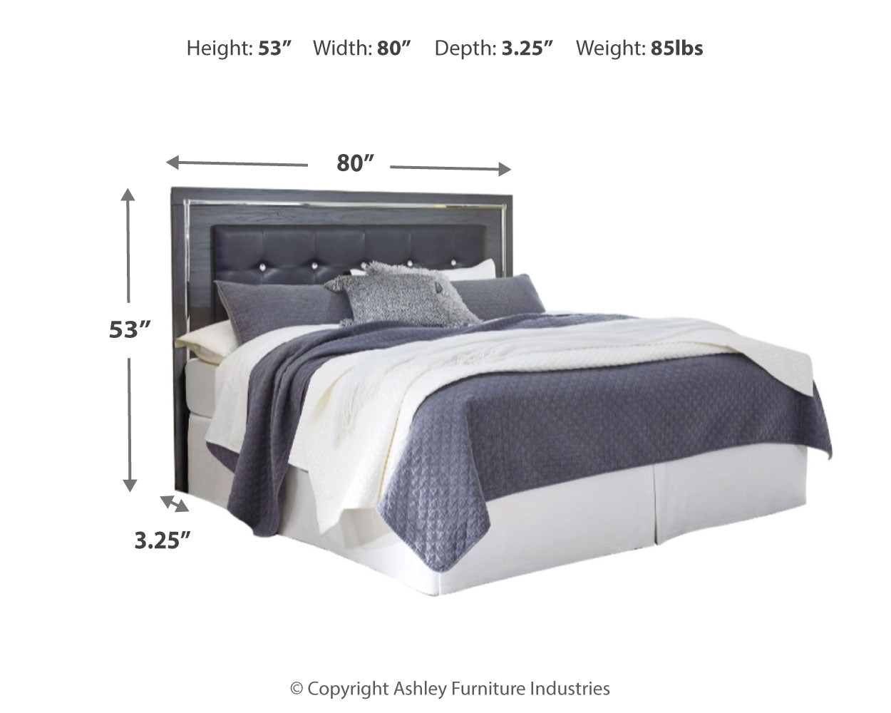 Lodanna Gray King/Cal King Panel Headboard, Dresser and Nightstand - B214B34