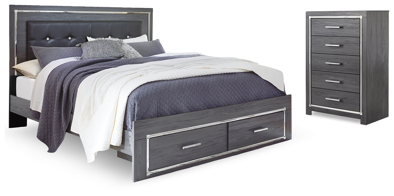 Lodanna Gray King Storage Bed and Chest - B214B42
