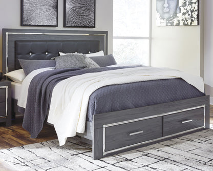 Lodanna Gray King Storage Bed and Chest - B214B42