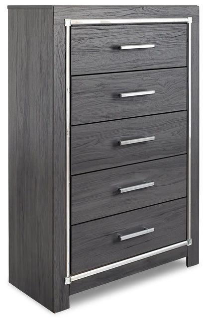 Lodanna Gray King Storage Bed, Chest and 2 Nightstands - B214B47