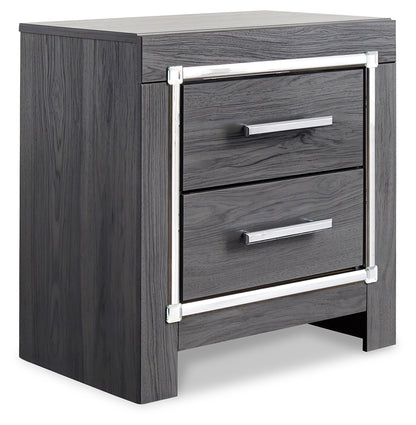 Lodanna Gray Queen Upholstered Panel Bed, Dresser, Mirror and 2 Nightstands - B214B36