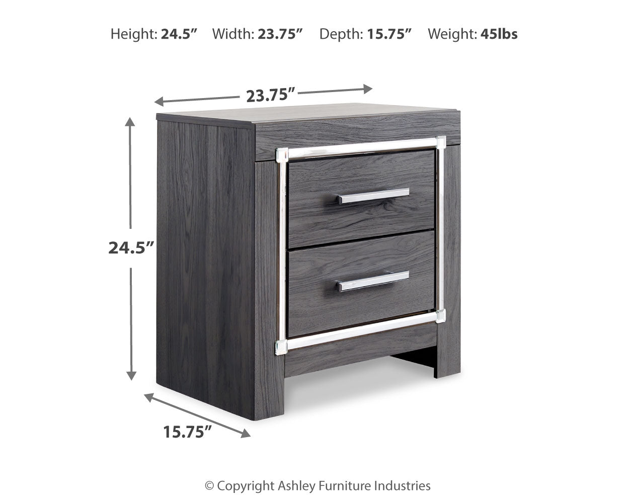 Lodanna Gray Queen Upholstered Panel Bed, Dresser, Mirror and 2 Nightstands - B214B36