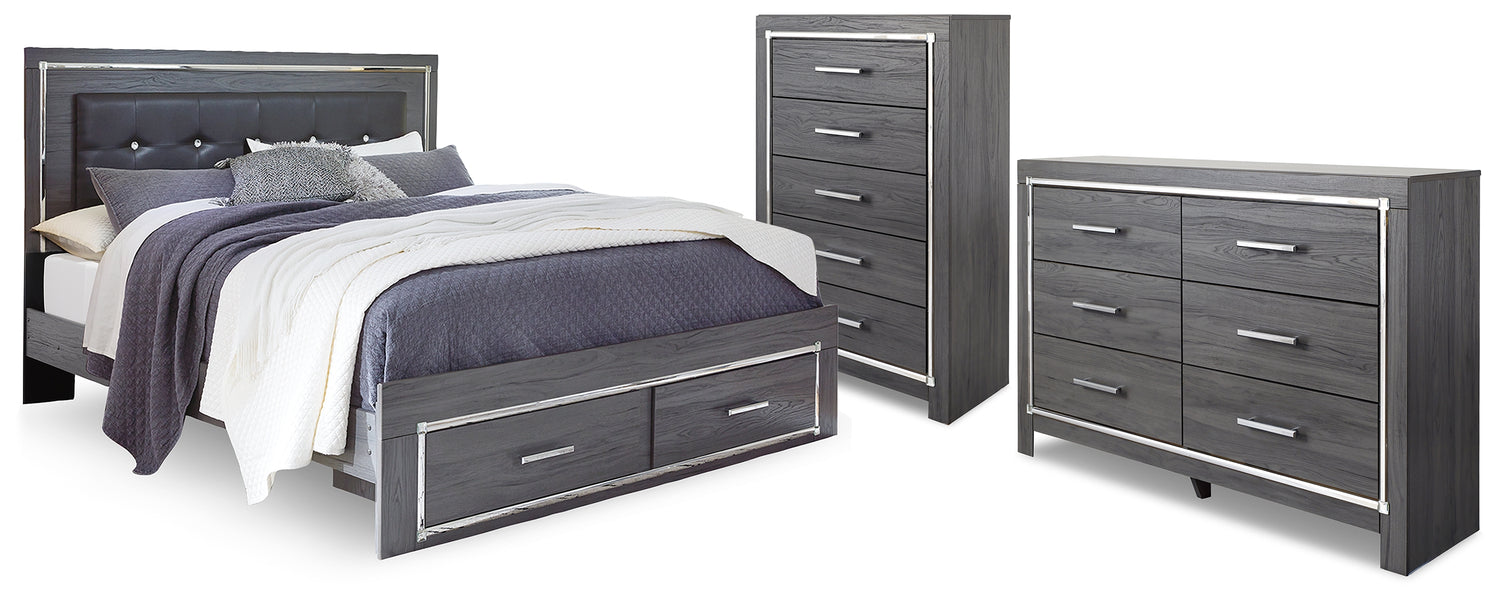 Lodanna King Storage Bed, Dresser and Chest - B214B57