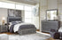Lodanna Queen Panel Bed with 2 Storage Drawers with Mirrored Dresser and 2 Nightstands in Gray from Ashley - Luna Furniture