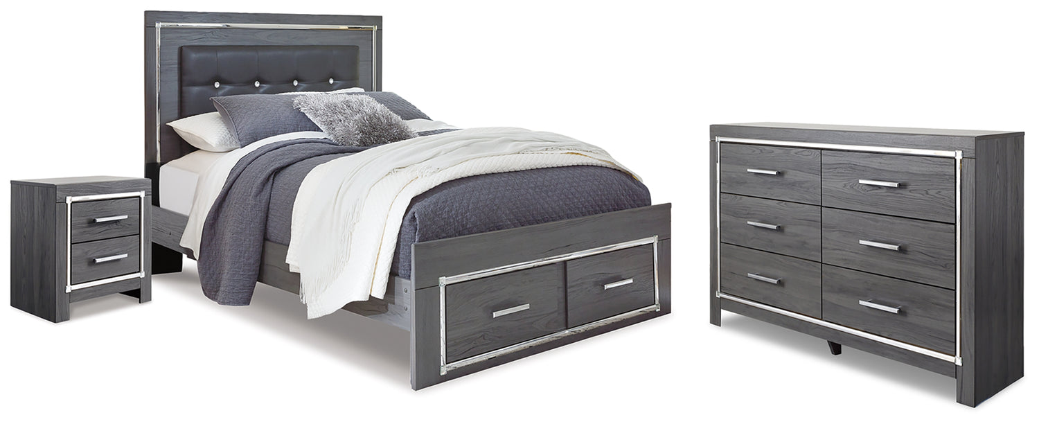 Lodanna Queen Storage Bed, Dresser and Nightstand - B214B53