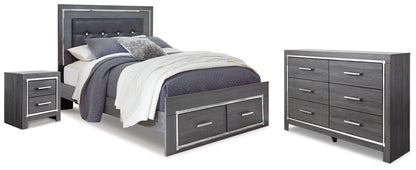 Lodanna Queen Storage Bed, Dresser and Nightstand - B214B53