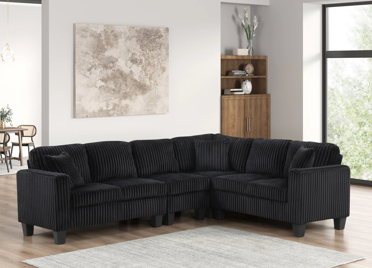 Logan2 Onyx - Reversible Sectional - Logan2 Onyx