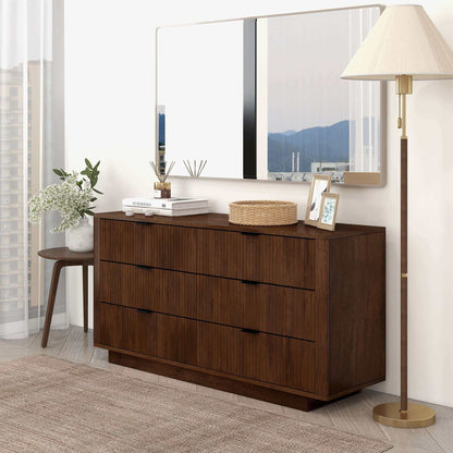 Lola Mid Century Modern Walnut Dresser With 6 Drawers - DRS00700601