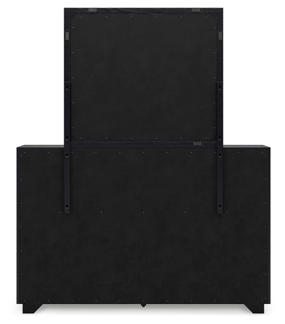 Londer Black Dresser and Mirror - B768B1