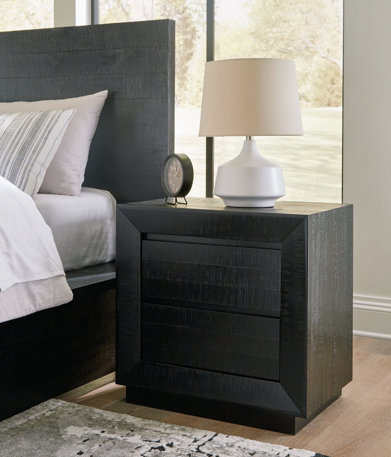 LONDER Black Nightstand - B768-92