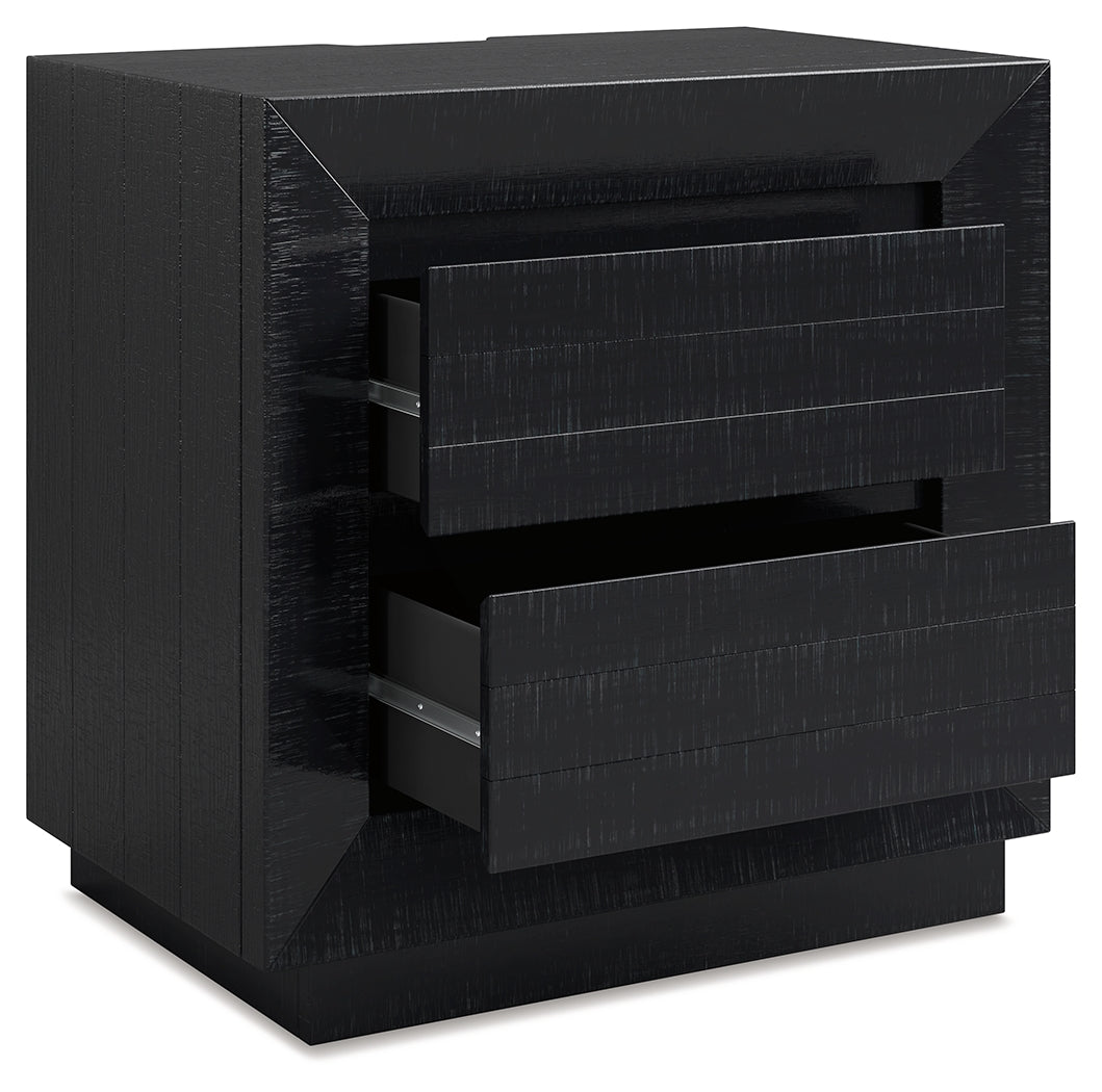 LONDER Black Nightstand - B768-92