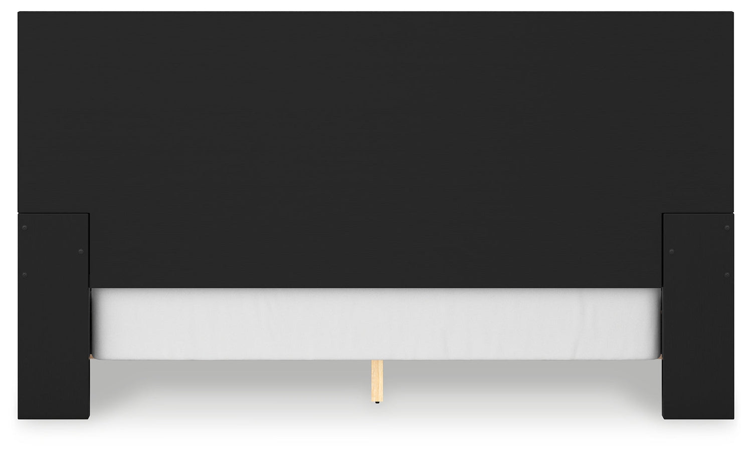 Londer King Panel Bed with Mirrored Dresser in Black from Ashley - Luna Furniture