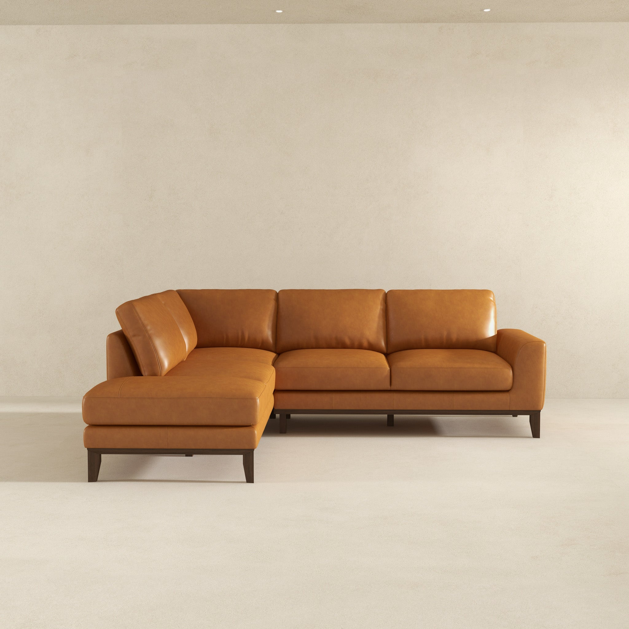 London  Leather Sectional Sofa Left Facing - SEC00401501