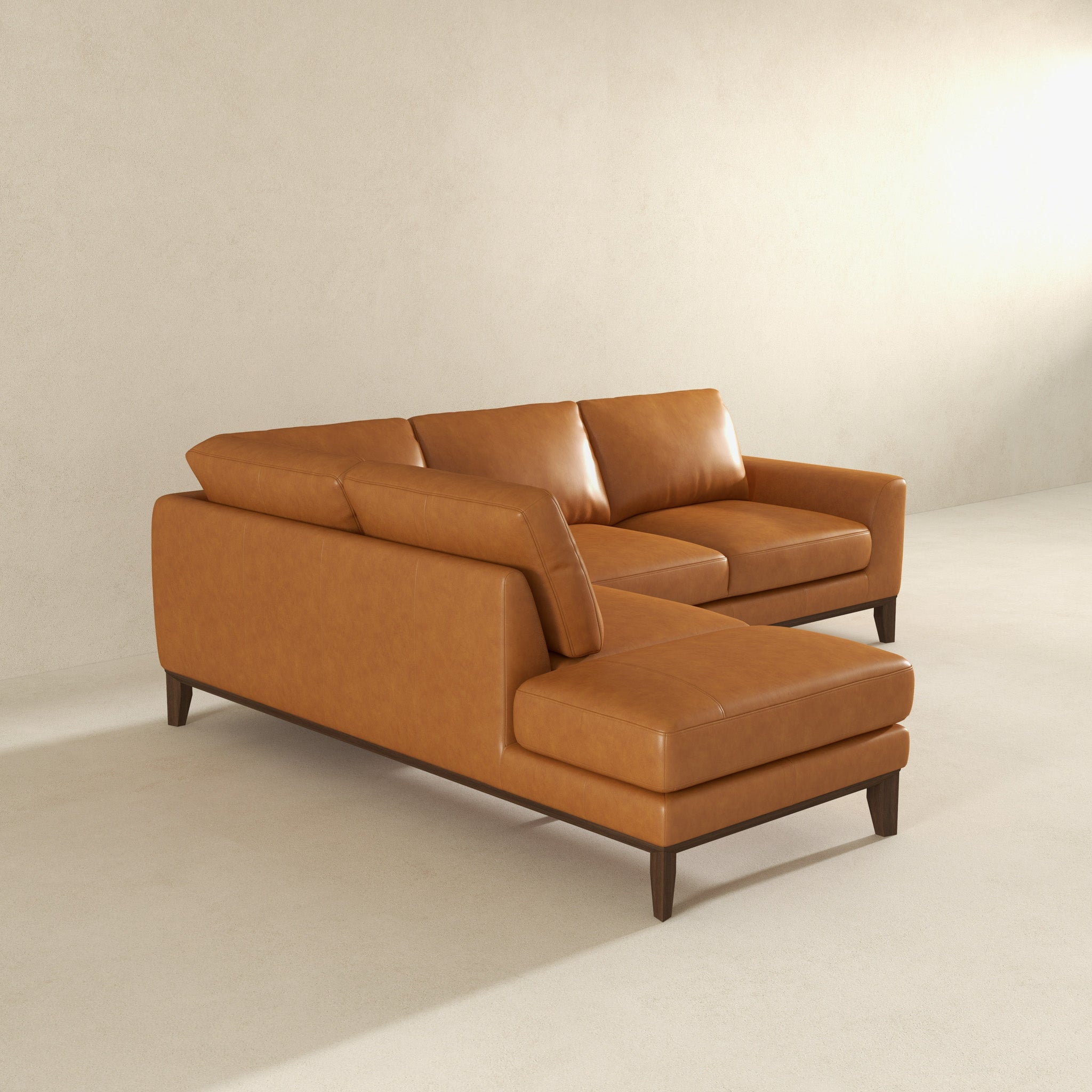 London  Leather Sectional Sofa Left Facing - SEC00401501