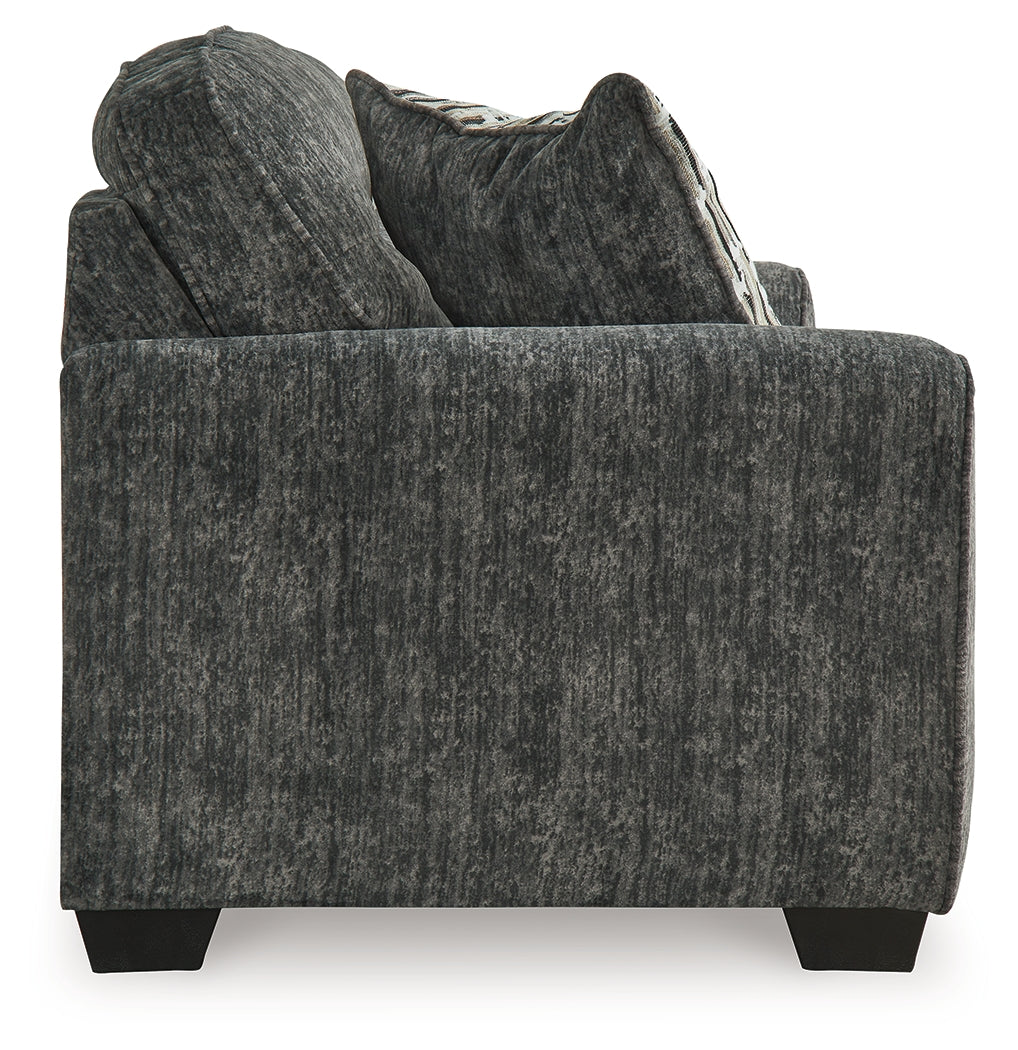 Lonoke Gunmetal 2 Loveseats, Oversized Chair and Ottoman - 50504U7