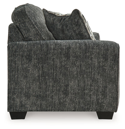 Lonoke Gunmetal Loveseat, Oversized Chair and Ottoman - 50504U10