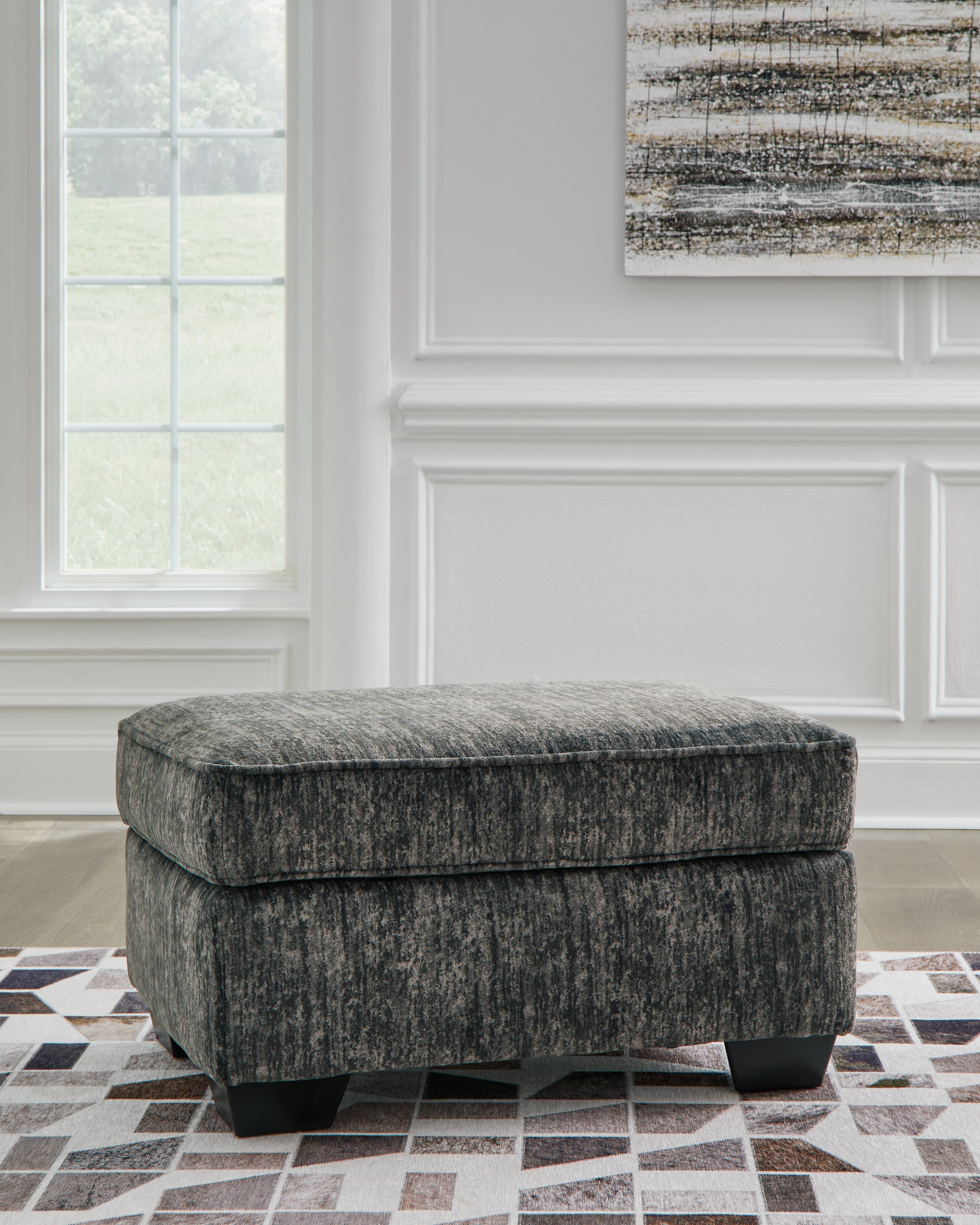Lonoke Gunmetal Loveseat, Oversized Chair and Ottoman - 50504U10