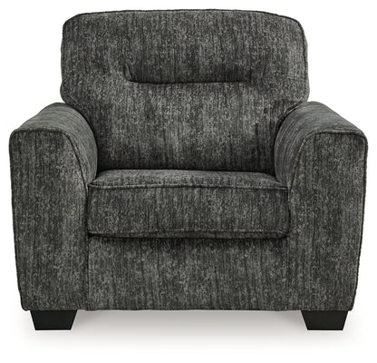Lonoke Gunmetal Loveseat, Oversized Chair and Ottoman - 50504U10