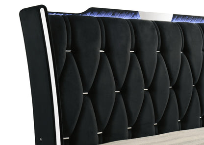 Lorient 4-piece Queen Bedroom Set Black - 223161Q-S4