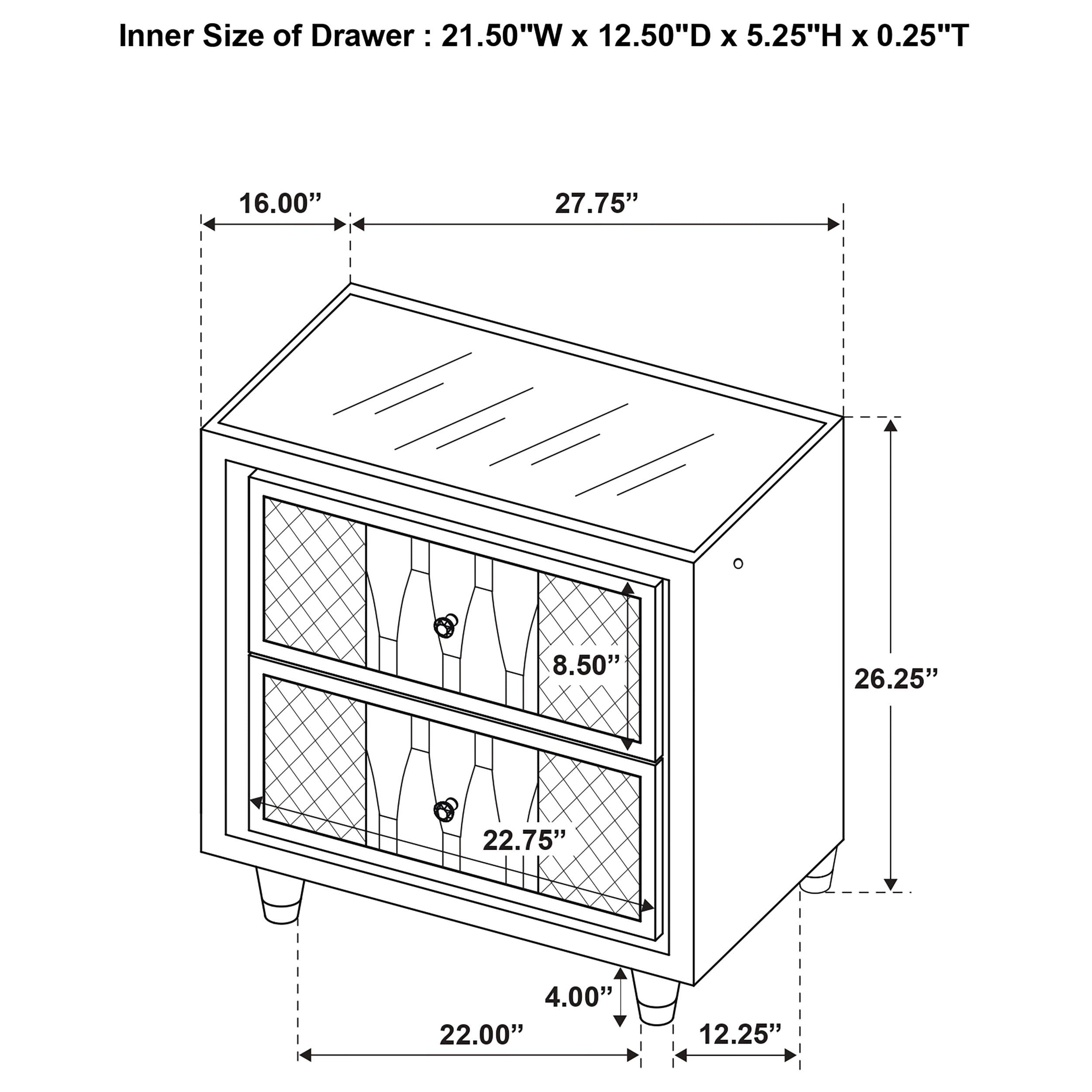 Lorient 4-piece Queen Bedroom Set Black - 223161Q-S4B