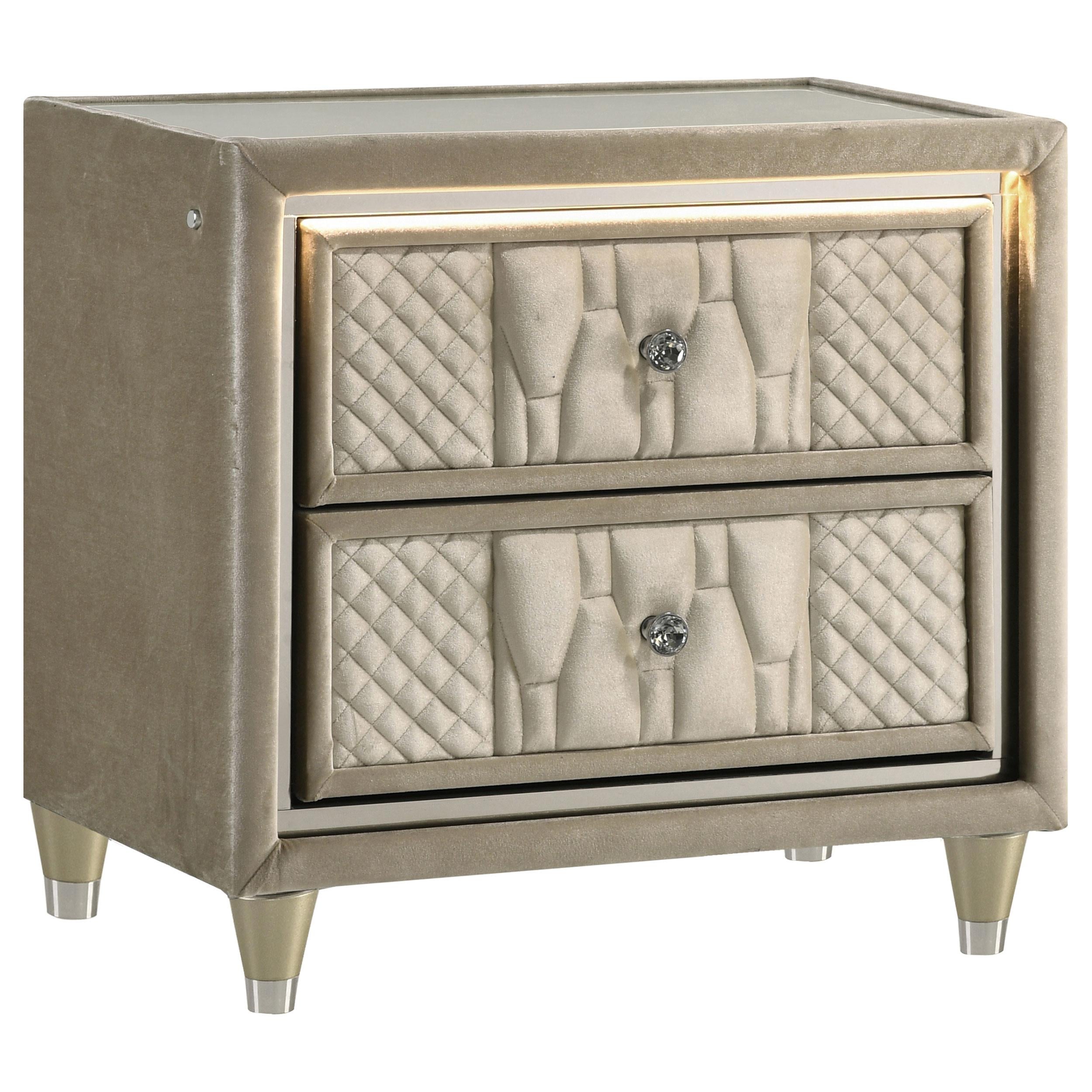 Lorient 4-piece Queen Bedroom Set Ivory and Camel - 222661Q-S4