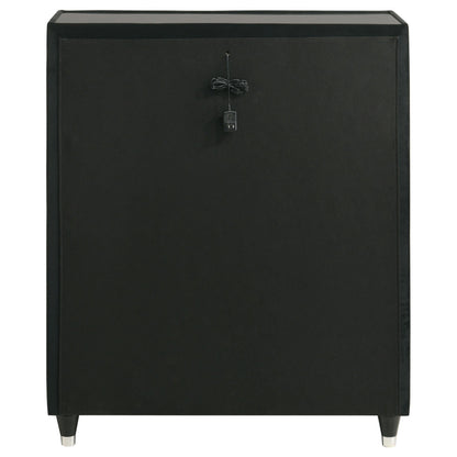 Lorient 5-drawer LED Chest of Drawers Black - 223165