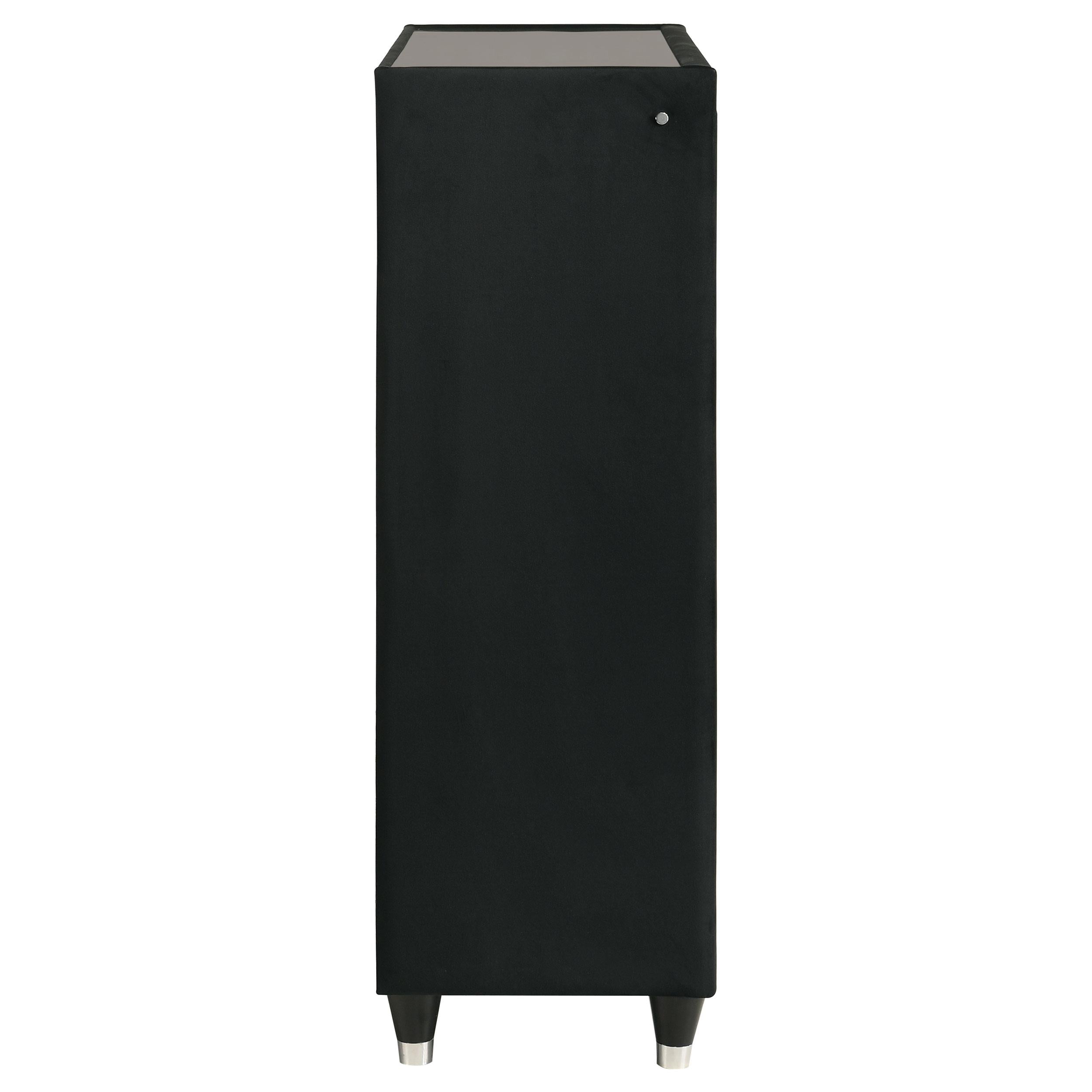 Lorient 5-drawer LED Chest of Drawers Black - 223165