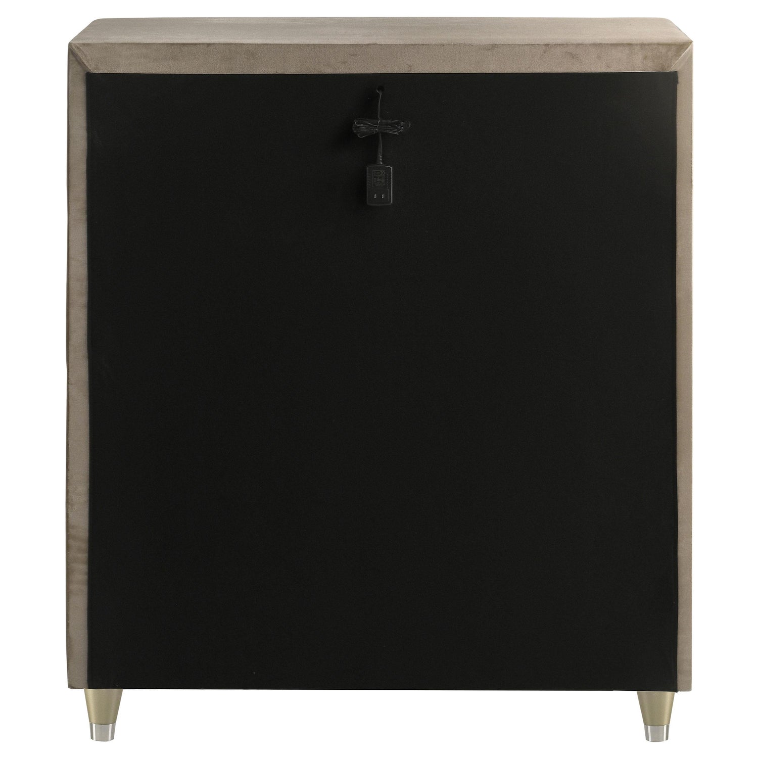 Lorient 5-drawer LED Chest of Drawers Ivory and Camel - 222665