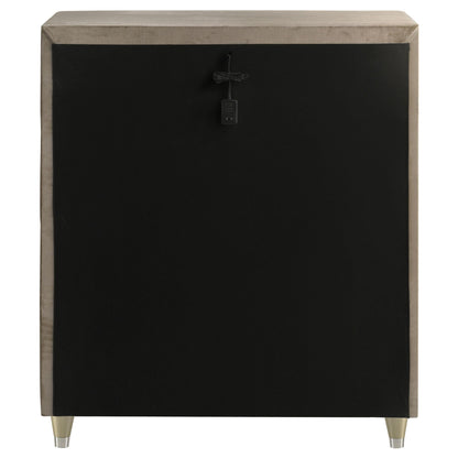 Lorient 5-drawer LED Chest of Drawers Ivory and Camel - 222665