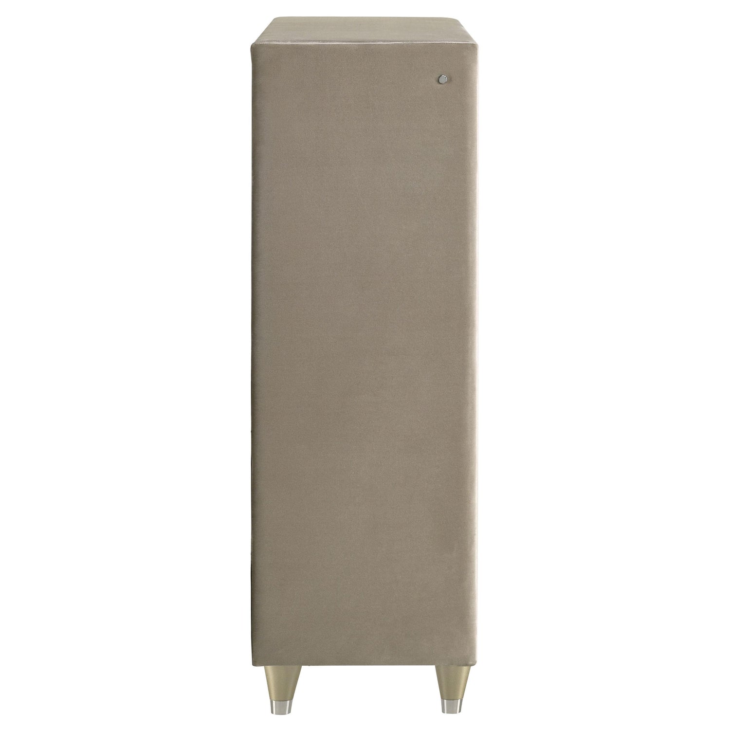 Lorient 5-drawer LED Chest of Drawers Ivory and Camel - 222665