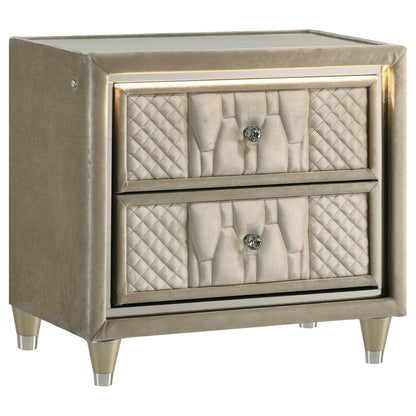 Lorient 5-piece Eastern King Bedroom Set Ivory and Camel - 222661KE-S5