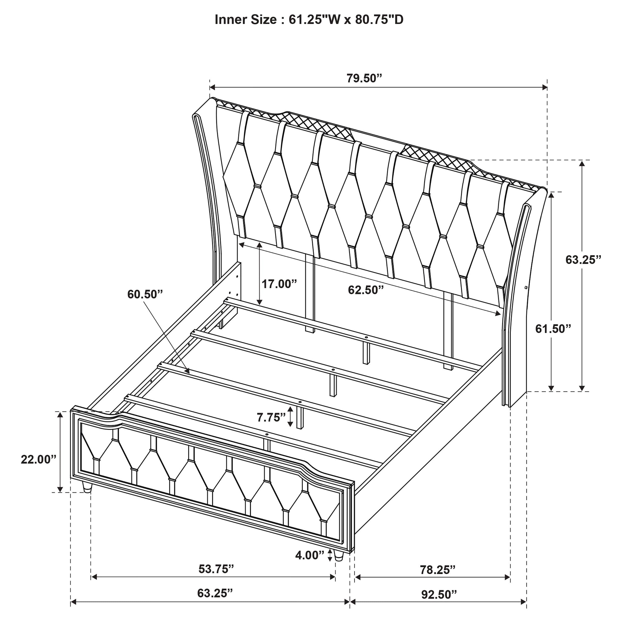 Lorient 5-piece Queen Bedroom Set Black - 223161Q-S5