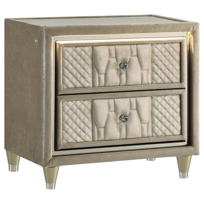 Lorient 5-piece Queen Bedroom Set Ivory and Camel - 222661Q-S5B