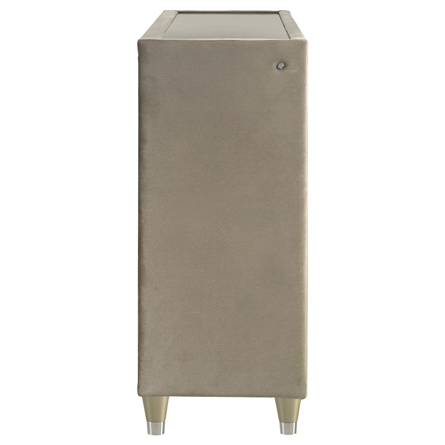 Lorient 8-drawer LED Bedroom Dresser Cabinet Ivory and Camel - 222663