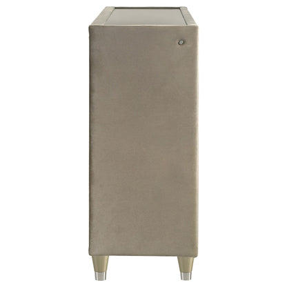 Lorient 8-drawer LED Bedroom Dresser Cabinet Ivory and Camel - 222663