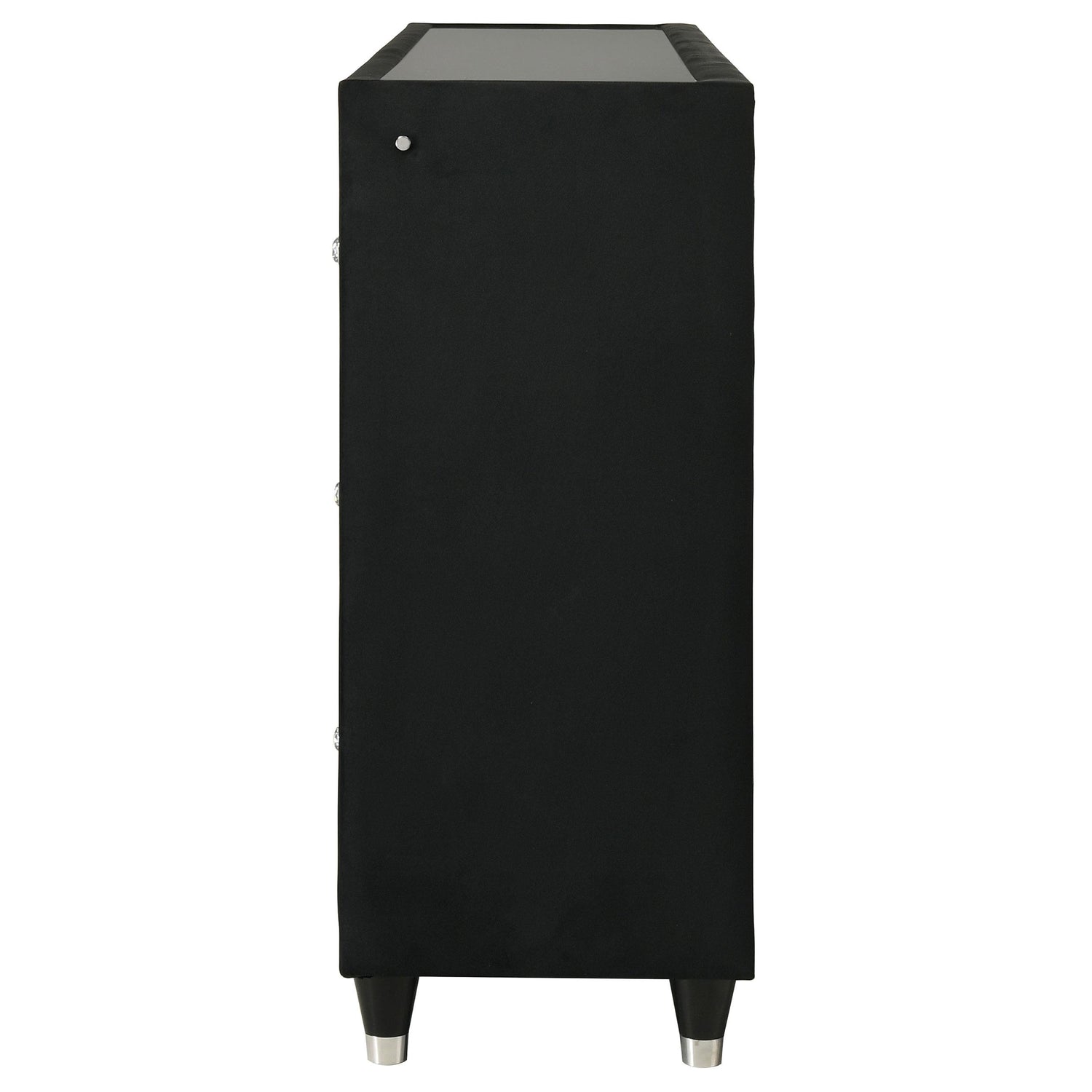 Lorient 8-drawer LED Bedroom Flame Box Dresser Black - 223163FB